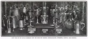 Interior Prints: Somerleyton Hall, near Lowestoft - Cups won by Sir Savile Crossley