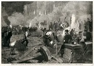 Volunteer Prints: South Middlesex Rifles clearing ground at Burlington House