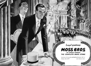Balcony Prints: Special Coronation Moss Bros advertisement