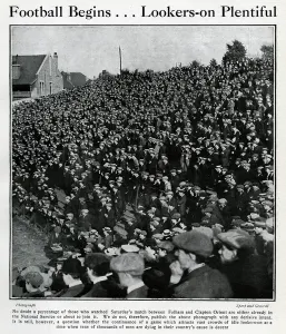 Fulham Prints: Spectators at Fulham v Clapton Orient football match