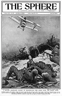 Firing Prints: Sphere cover - British plane caught by German gun fire