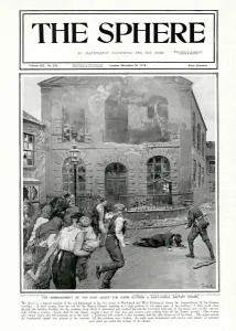 Bombing Prints: Sphere cover - East Coast bombardments, Hartlepool chapel