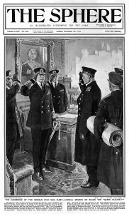 Beatty Prints: Sphere cover - Surrender of German fleet by Matania