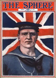 Patriotic Prints: Sphere cover, WW1 patriotic sailor