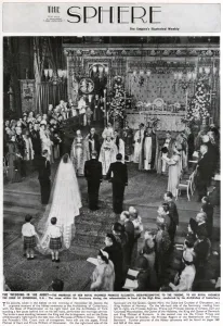 Prints of Inner front cover of The Sphere Royal Marriage Number January Prints: The Sphere Royal Marriage Number 1947