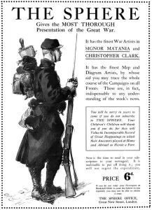 Clark Prints: Sphere during WW1, advertisement, 1916