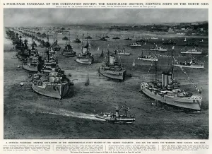 Warships Prints: Spithead panorama, ships on north side