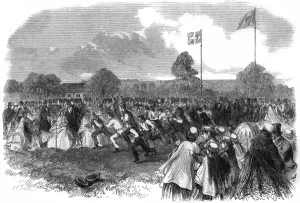 Line Prints: Sports Day at Earlswood Asylum, near Redhill, 1864