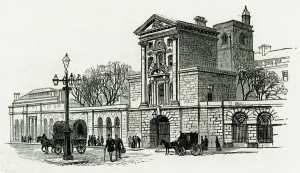 Hospitals Prints: St Bartholomews Hospital, Henry VIII Gate 1886