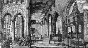 Engraving Prints: St. Helens Priory Church, Bishopsgate, 1884