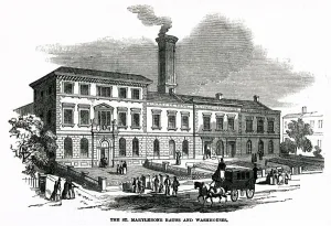 Exterior Prints: St. Marylebone baths and washouses 1850
