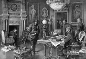 Fortunino Prints: How staff are informed of movements at the Front by Matania