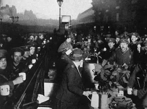 Charing Prints: Staff of the Soldiers Free Buffet at Charing Cross, WW1