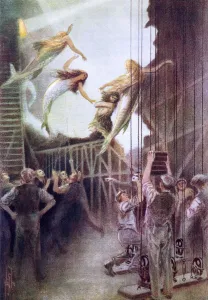 Aerial Prints: Stage effects at Covent Garden for Das Rheingold