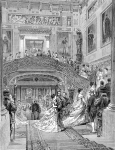 Stair Case Prints: The Staircase at Buckingham Palace, London, 1870