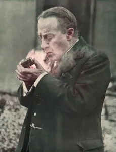 Smoke Prints: Stanley Baldwin lighting his pipe