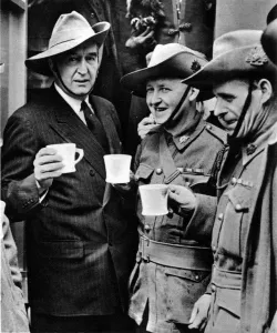 Bruce Prints: Stanley Bruce Alongside Two Australian Soldiers