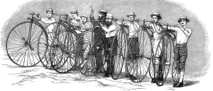 Starting Prints: The Start of the Bath to London Bicycle Race, 1874