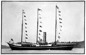 Arctic Prints: The steam-ship Roosevelt departing for the Arctic, 1908