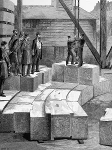 May Prints: The Stone-Cutting Establishment at Oreston, with part of