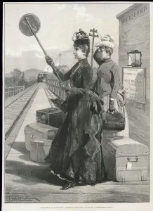 Luggage Prints: Stopping the train at Woodford, Australia