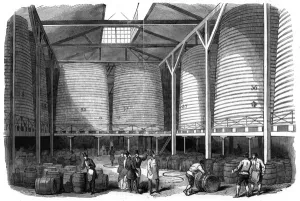 Southwark Prints: Store vats at Barclay and Perkinss Brewery, 1847