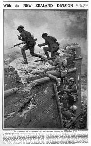 Climbing Prints: Storming of Le Quesnoy by New Zealand troops, 1918, Matania