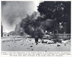Street Prints: Street scene during the evacuation of Dunkirk, WW2