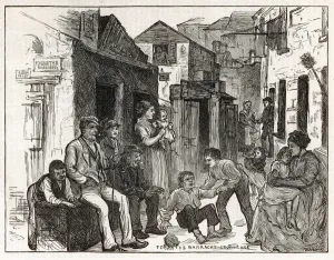 Lane Prints: Street Scene / Slum / 1875