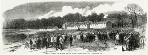 Durham Prints: Strike of colliers in Durham 1863
