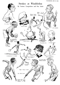 Fred Prints: Strokes at Wimbledon - caricatures of tennis players