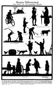 Cure Prints: Stunts silhouetted by H. L. Oakley
