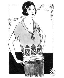 Pattern Prints: Stylish young lady wearing a cowboy tie-neck bodice