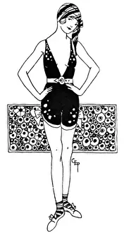 Hurdles Prints: Stylish young lady wearing a self-made hurdling outfit