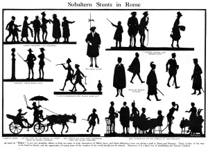 Silhouettes Prints: Subaltern Stunts in Rome by H. L. Oakley