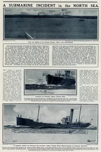 Operations Prints: Submarine incident in North Sea by G. H. Davis