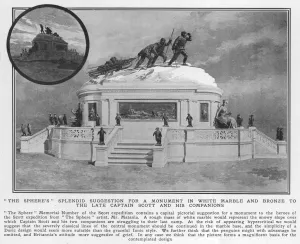 Heroism Prints: Suggestion by The Sphere for a monument to Scott