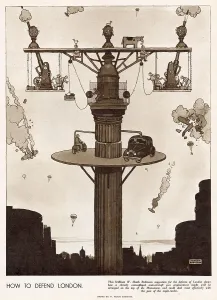 Aircraft Prints: Suggestion by William Heath Robinson for defence of London