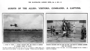 Aeroplane Prints: Sultan of Zanzibar in British seaplane, 1917