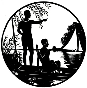 Silhouettes Prints: Summer in Silhouette by H. L. Oakley