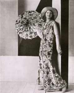 Beach Prints: A sun suit of Irish linen, 1931