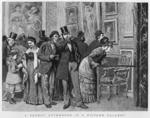 1879 Prints: Sunday Afternoon in a Picture Gallery, 1879