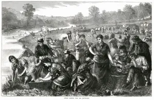 Group Prints: Sunday morning with hop-pickers 1871
