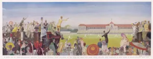 Cricket Prints: Sunny Day at Lords by Ernest Wallcousins