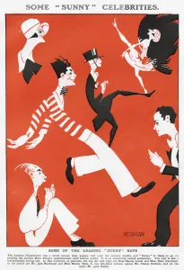 Caricature Prints: Some Sunny personalities at the London Hippodrome