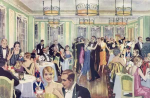 Restaurants Prints: Supper at Kettners