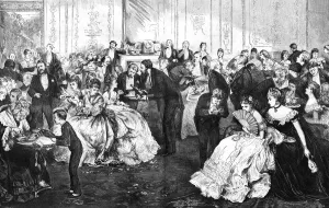 Parties Prints: Supper time at a high society dance