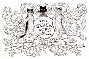 Animal Prints: Supplement front cover, The Seven Ages by Louis Wain