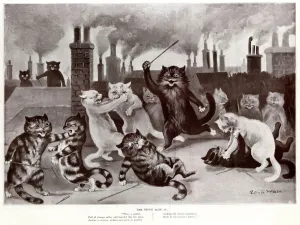 Houses Prints: Supplement, The Seven Ages by Louis Wain - Four