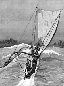 Surf Prints: A Surf-Boat, Sri Lanka, 1887